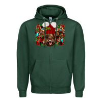 Sports Green highland cow christmas Zipper Hoodie - JahusDesignShop