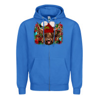 True Royal highland cow christmas Zipper Hoodie - JahusDesignShop
