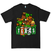 Black St. Patrick's Texas map Premium Tee - OliviaCreatesArt