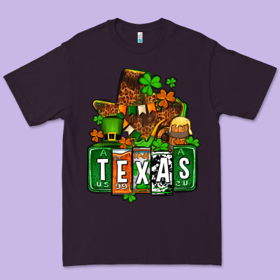 St. Patrick's Texas Map Premium Tee Designed By Oliviacreatesart