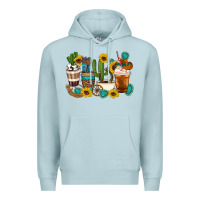 Blue Mist Coffee cups Premium Hoodie - Artiststas