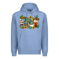 Colony Blue Coffee cups Premium Hoodie - Artiststas