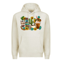 Oatmeal Heather Coffee cups Premium Hoodie - Artiststas