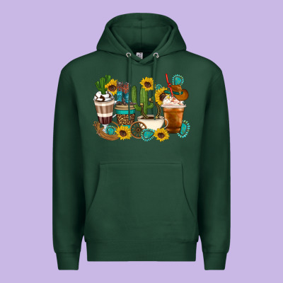 Coffee Cups Premium Hoodie Designed By Artiststas