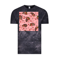 Cloud Black valentines day strawberries in cream seamless pattern Vintage Tee - BundleAndBundleShop