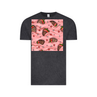 Valentines Day Strawberries In Cream Seamless Pattern Vintage Tee | Teevron