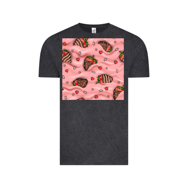 Valentines Day Strawberries In Cream Seamless Pattern Vintage Tee by BundleAndBundleShop | Teevron