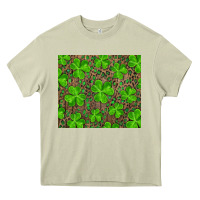 Mossy Saint Patricks Day Shamrock And Leopard Heavy Core Tee - RanaPortraitStore