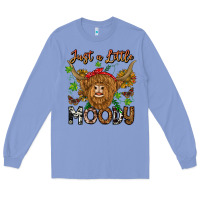 Colony Blue Just a Little Moody Long Sleeve Tee - CowhideDigitalArt