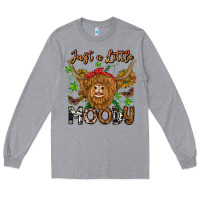Heather Grey Just a Little Moody Long Sleeve Tee - CowhideDigitalArt