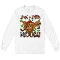 White Just a Little Moody Long Sleeve Tee - CowhideDigitalArt