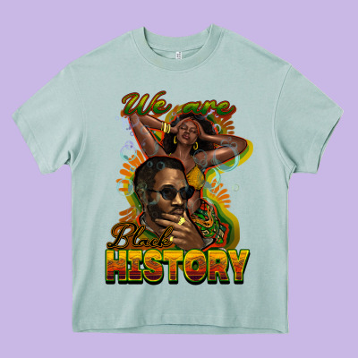We Are Black History Heavy Core Tee Designed By Howdyjamesfarm