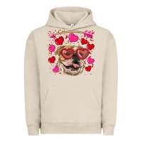 Pigment French Oak valentine's day  brown english bulldog Urban Hoodie - RanaPortraitStore