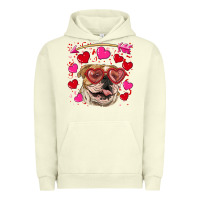 Valentine's Day  Brown English Bulldog Urban Hoodie | Teevron
