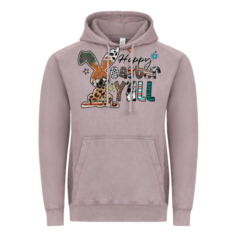 Happy Easter Y'all Vintage Hoodie by CowhideDigitalArt | Teevron