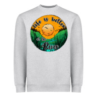 Heather Grey life is better at the river Heavyweight Sweatshirt - JahusDesignShop
