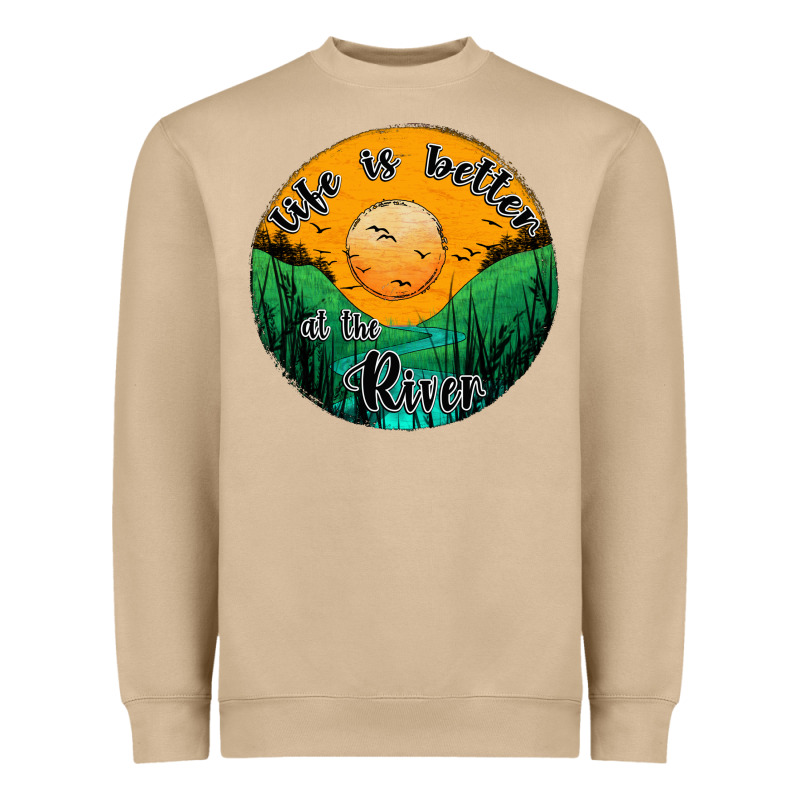 Life Is Better At The River Heavyweight Sweatshirt by JahusDesignShop | Teevron