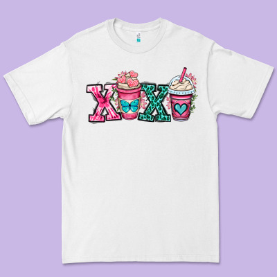 Xoxo Coffee Cups Premium Tee Designed By Oliviacreatesart