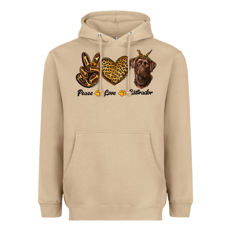 Peace Love Labrador Heavyweight Hoodie by RanaPortraitStore | Teevron