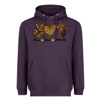 Plum peace love labrador Heavyweight Hoodie - RanaPortraitStore