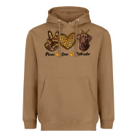 Toasted Coconut peace love labrador Heavyweight Hoodie - RanaPortraitStore