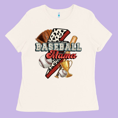 Baseball Mama Ladies Tee Designed By Fadigitalartstudio
