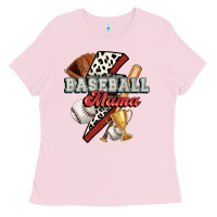 Bubblegum Pink baseball mama Ladies Tee - FaDigitalArtStudio