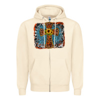 Sandshell western cross Zipper Hoodie - JahusDesignShop