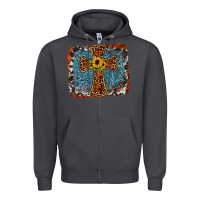 Smoke western cross Zipper Hoodie - JahusDesignShop