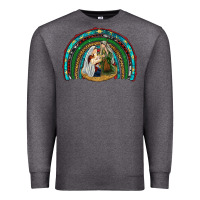 Charcoal Heather holy family rainbow Premium Sweatshirt - RanaPortraitStore