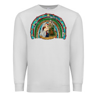 Dove Grey holy family rainbow Premium Sweatshirt - RanaPortraitStore