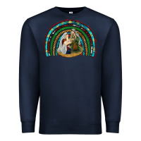 Navy holy family rainbow Premium Sweatshirt - RanaPortraitStore