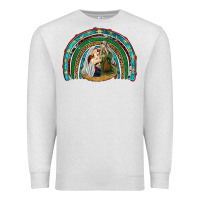 Oatmeal Heather holy family rainbow Premium Sweatshirt - RanaPortraitStore