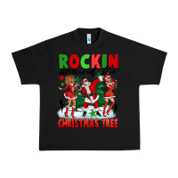 Black Rockin Around The Christmas Tree Urban Heavy Tee - FaDigitalArtStudio