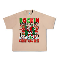Burro Rockin Around The Christmas Tree Urban Heavy Tee - FaDigitalArtStudio