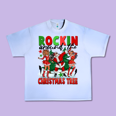 Rockin Around The Christmas Tree Urban Heavy Tee Designed By Fadigitalartstudio
