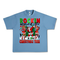 Pebble Blue Rockin Around The Christmas Tree Urban Heavy Tee - FaDigitalArtStudio
