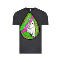 Vintage Black halloween ghost teardrop Vintage Tee - BundleAndBundleShop