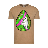Vintage Coffee halloween ghost teardrop Vintage Tee - BundleAndBundleShop