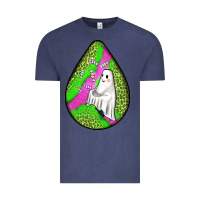 Vintage Denim halloween ghost teardrop Vintage Tee - BundleAndBundleShop