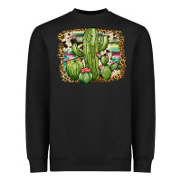 Black serape cowhide cactus Heavyweight Sweatshirt - JahusDesignShop