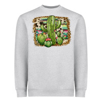 Heather Grey serape cowhide cactus Heavyweight Sweatshirt - JahusDesignShop