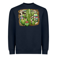 Navy serape cowhide cactus Heavyweight Sweatshirt - JahusDesignShop