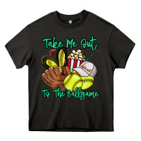 Asphalt Take me out to the ballgame Heavy Core Tee - HowdyJamesFarm