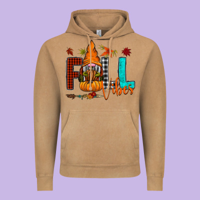 Fall Vibes Vintage Hoodie Designed By Cowhidedigitalart