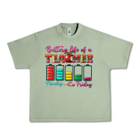 Oil Green battery life of a teacher Urban Heavy Tee - BundleAndBundleShop