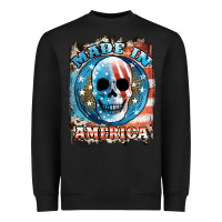 Black made in america skull Heavyweight Sweatshirt - JahusDesignShop