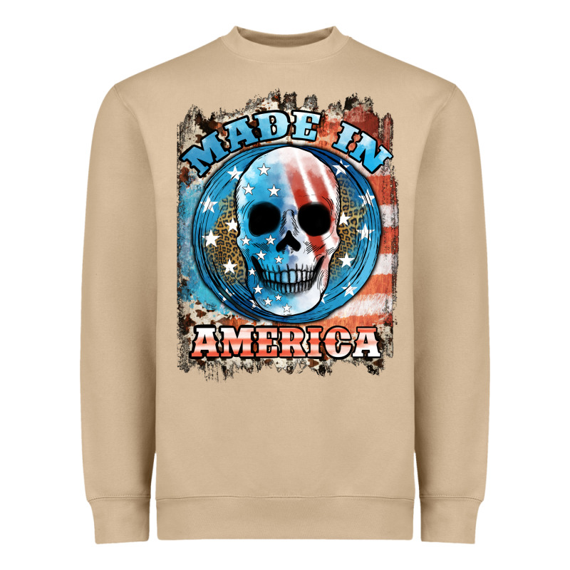 Made In America Skull Heavyweight Sweatshirt by JahusDesignShop | Teevron