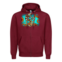 Burgundy faith cross Zipper Hoodie - JahusDesignShop