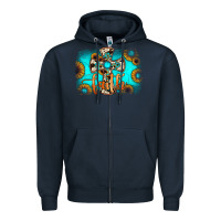 Navy faith cross Zipper Hoodie - JahusDesignShop